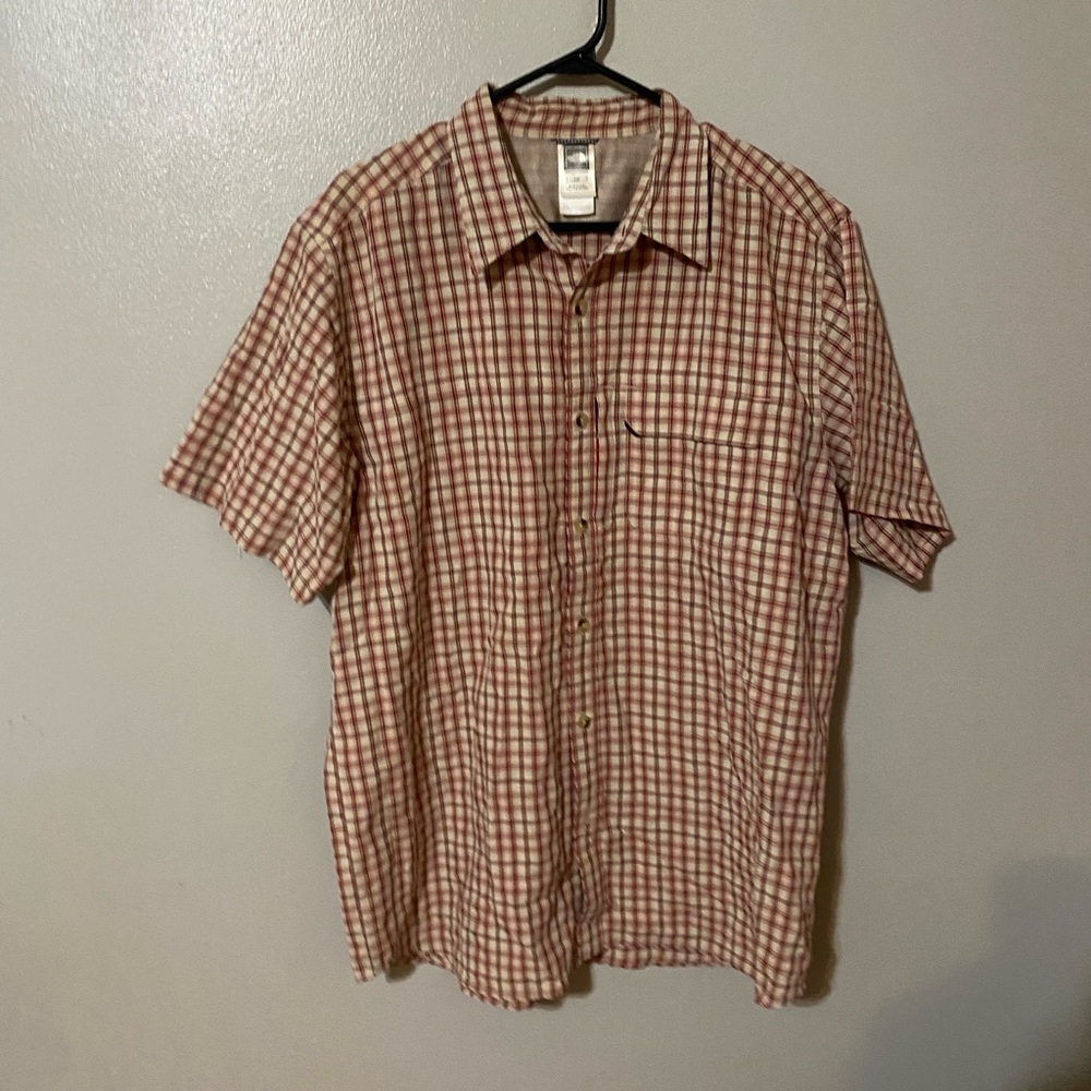 Men's Red Plaid Short Sleeve Shirt